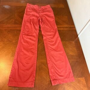 Massimo Dutti Men's Red Straight Leg Chino Pants Cotton Stretch Sz 34